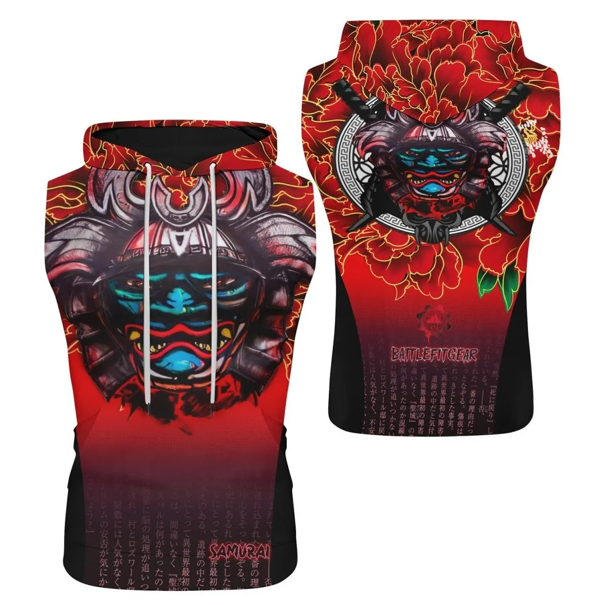 Devil Samurai Sleeveless Pullover & Zip Hoodie