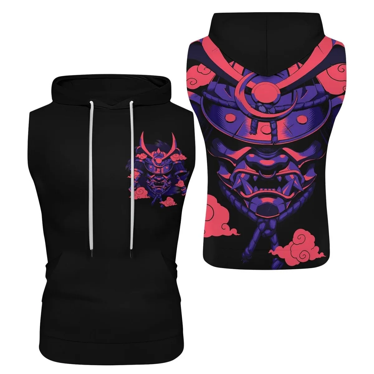 Devil Shogun Helmet Sleeveless Pullover & Zip Hoodie