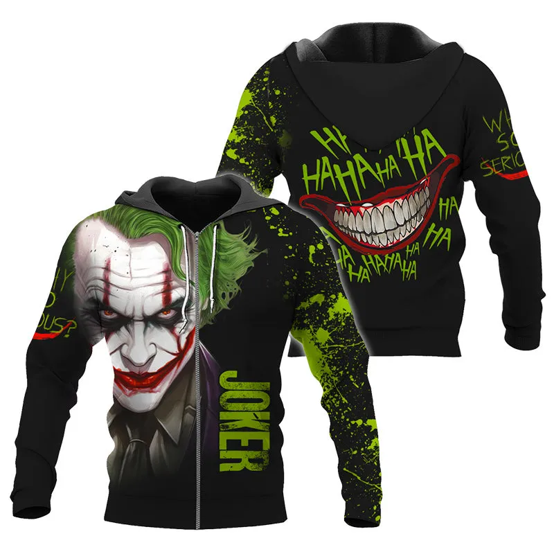 Joker Horror Why So Serious HaHaHa Hoodie & Zip Hoodie