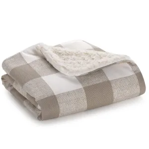 Liz & Roo Buffalo Check (Taupe) Minky Receiving Blanket