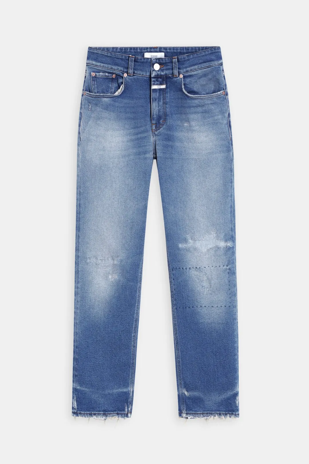 Milo Straight Leg Jean - Dark Blue Distress
