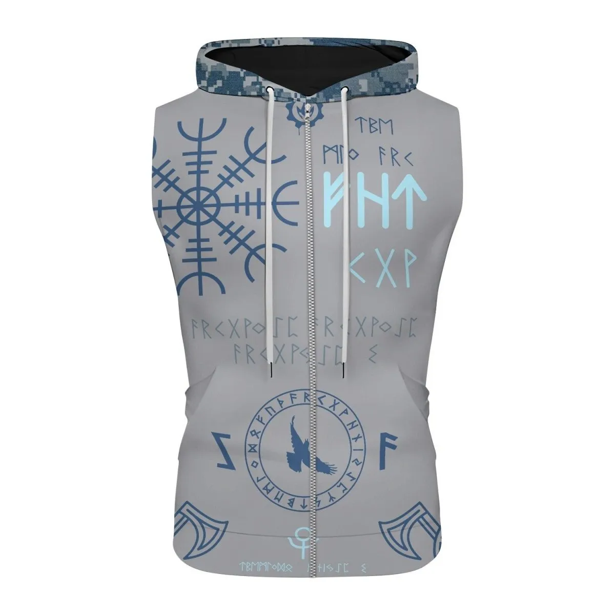 Navy Veteran Viking Sleeveless Pullover & Zip Hoodie