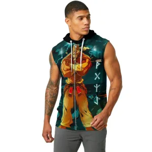 Odin Martial Art Tattoo Sleeveless Pullover & Zip Hoodie
