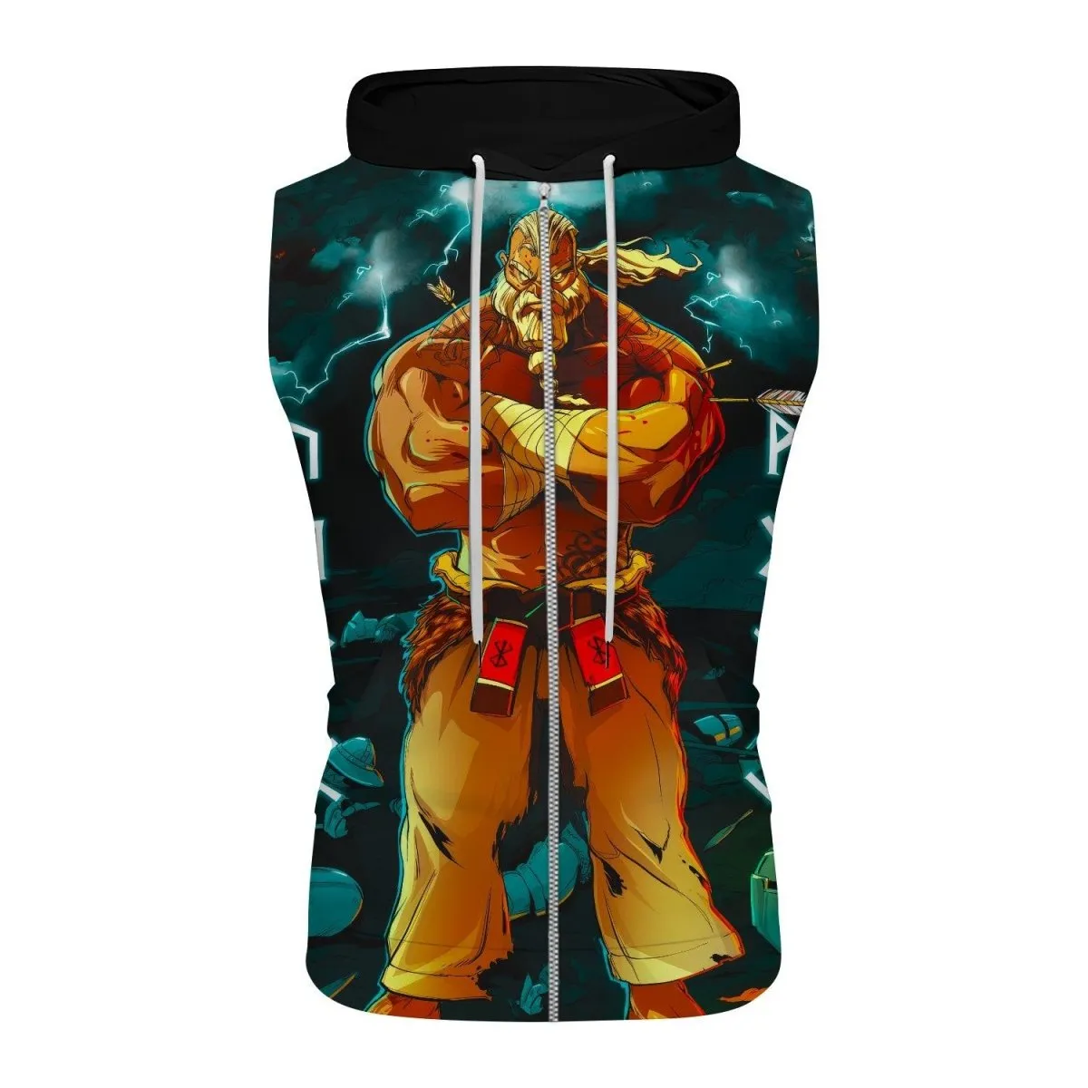 Odin Martial Art Tattoo Sleeveless Pullover & Zip Hoodie