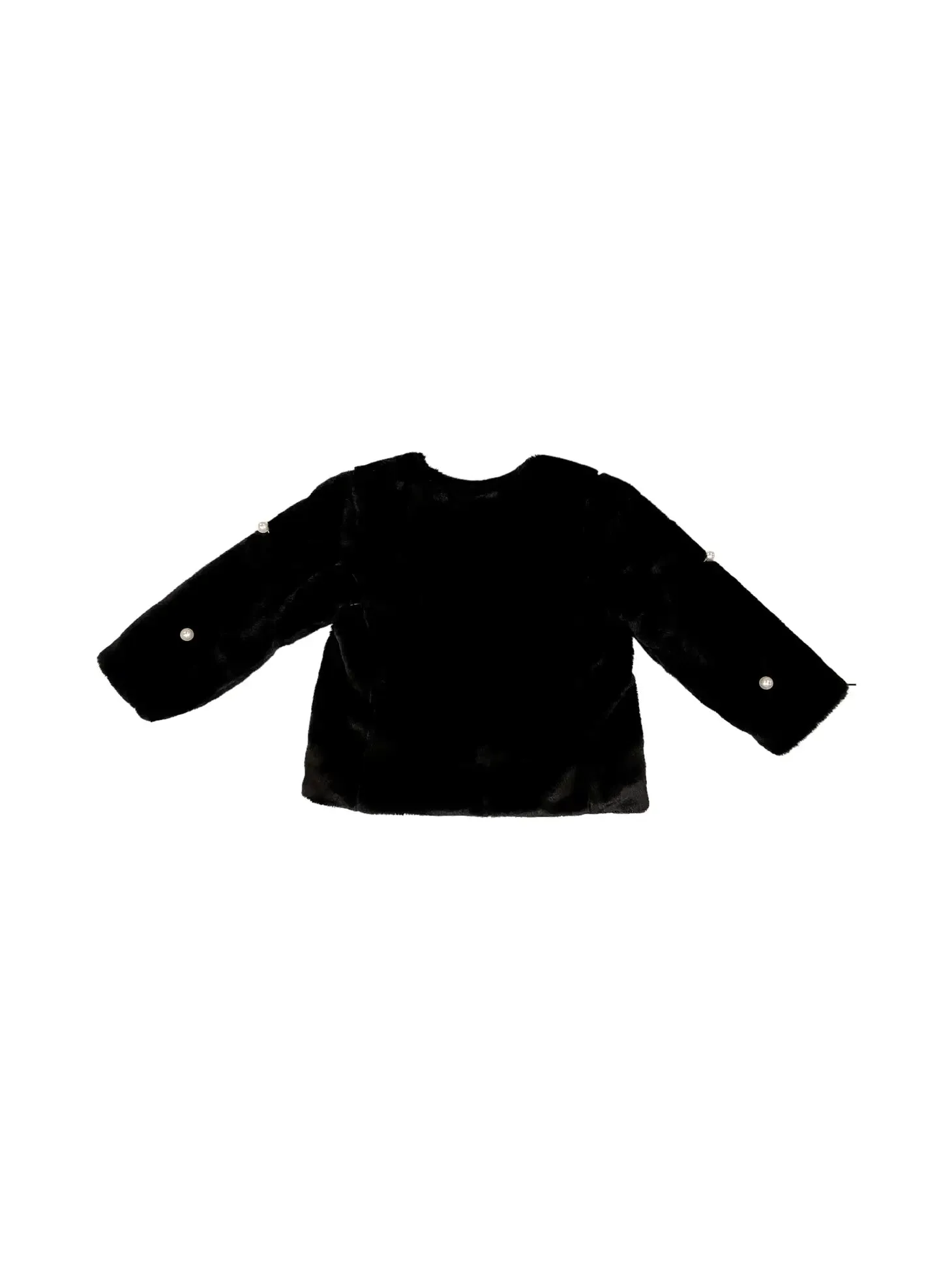 Pearl Stud Fur Coat