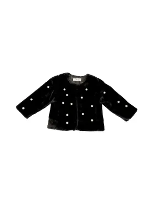 Pearl Stud Fur Coat
