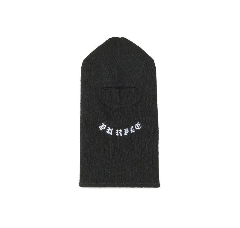 Purple Gothic Acrylic Balaclava - Black